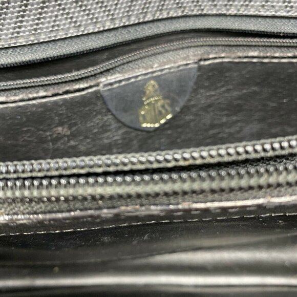 Mark Cross Gray Black Coated Logo Canvas Bag - Picture 10 of 12